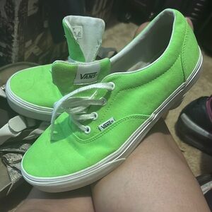 Vans Neon Green Canvas Sneakers